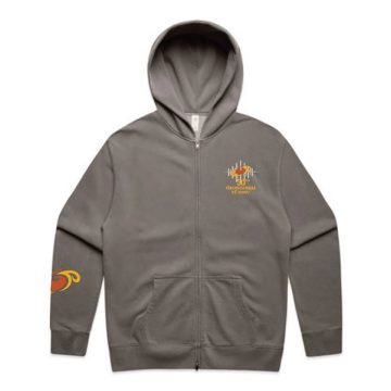 Mens Relax Faded Zip Hood